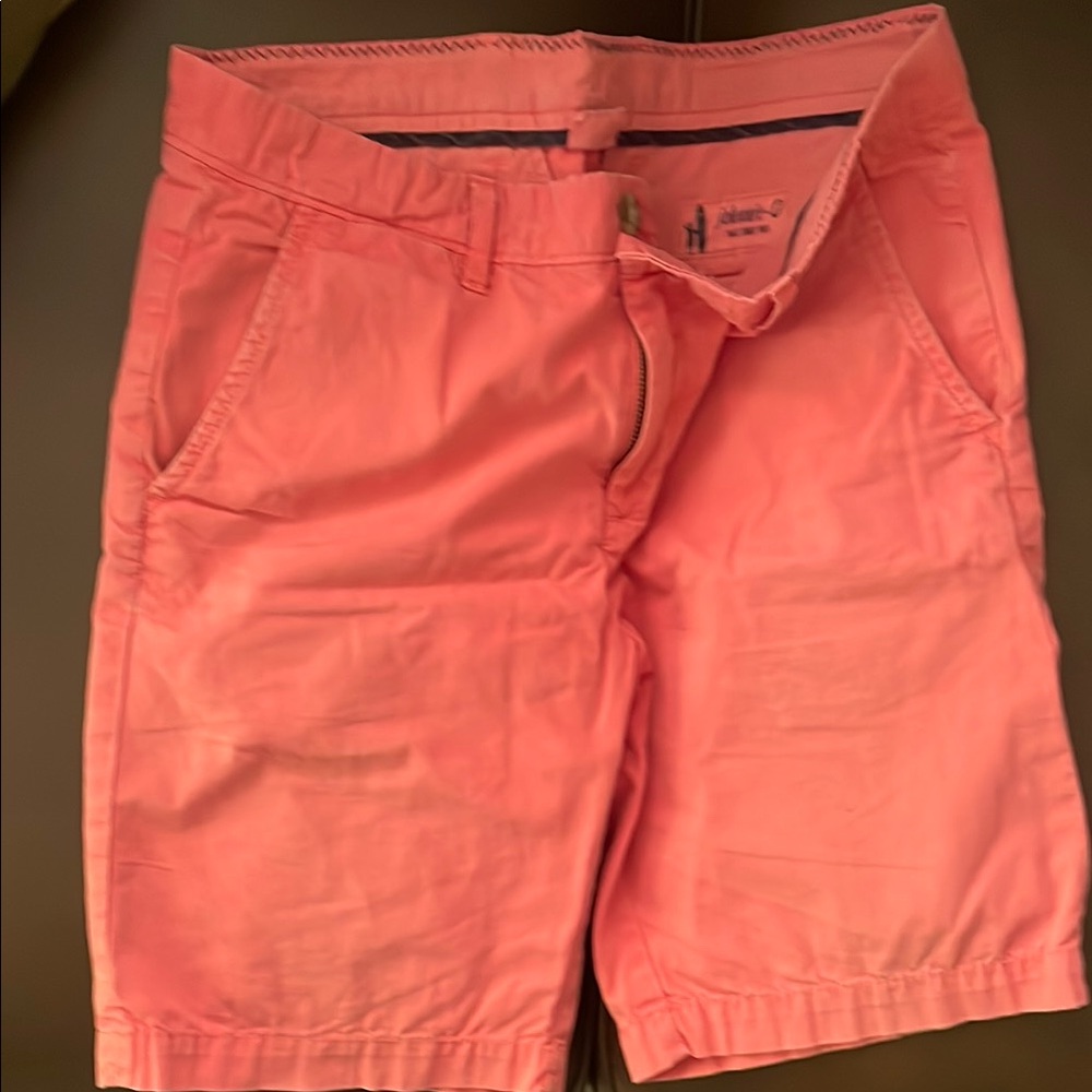 johnnie-O Pink Casual Shorts Cotton Twill